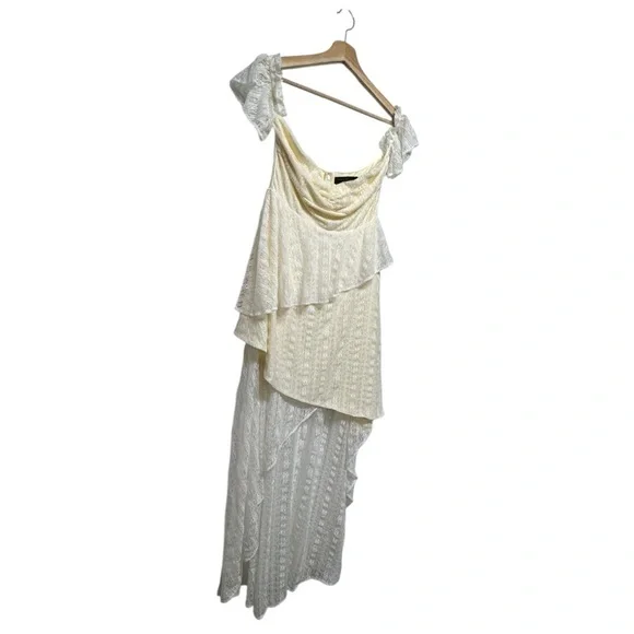 NWOT REVOLVE HOUSE OF HARLOW 1960 Tiered Lace Maxi Dress Ivory S - Picture 6 of 7